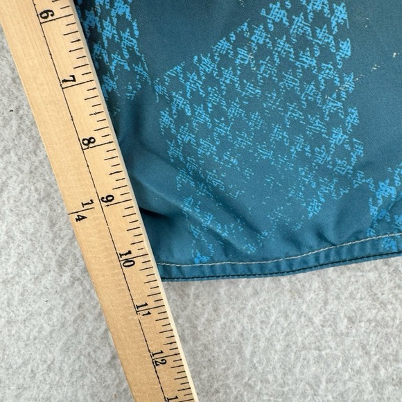 Micros Board Shorts Mens 32 Blue Checkered Skulls Crown Embroidered Swim Trunks - Picture 7 of 7